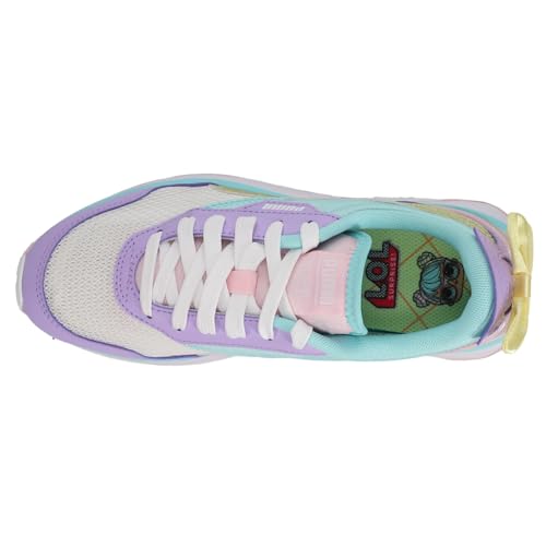 PUMA Kids Girls Cruise Rider Bon Bon Lace Up Sneakers Shoes Casual - Blue, Purple, White - Size 6 M4