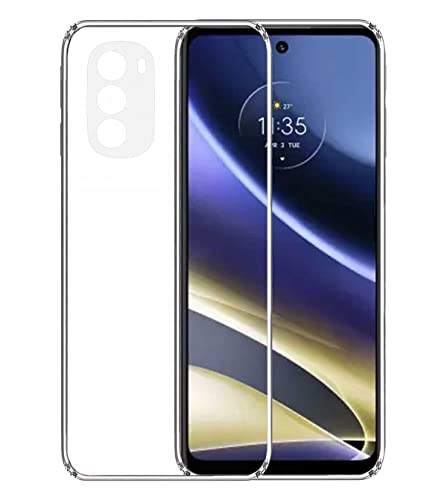 Image of Soft Flexible Silicone Back Cover Compatible with (Motorola Moto G51, Transparent Case)