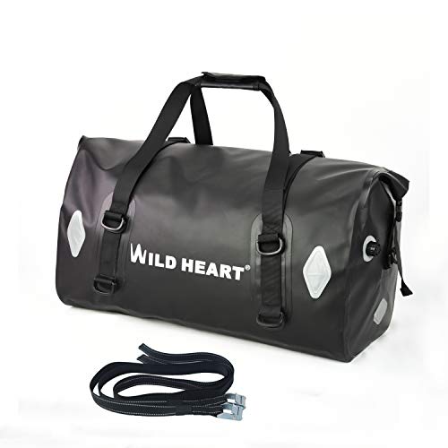 Waterproof Bag 55L 66L 77L Motorcycle Dry Duffel Bag for Travel,Motorcycling, Cycling,Hiking,Camping(66L, Black)