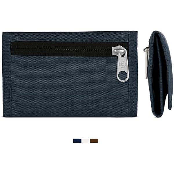 Bugatti Trifold Unisex кошелек с застежкой-липучкой и защитой от RFID синий
