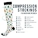 GuoChe Fashion Cute Socks for Men And Women Compression Sock 15-20 mmHg for Nurses, Pregnancy, Flying, Running,Travel Christmas