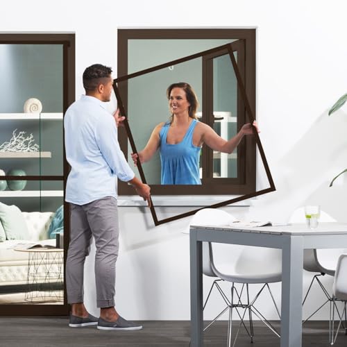 Preisvergleich Produktbild empasa Insektenschutz Fliegengitter Fenster Alurahmen Master SLIM Selbstbausatz weiß, braun oder anthrazit