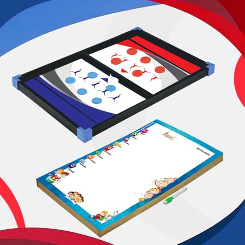 Image of 2 in 1 Junior String Hockey Game with Writing Board for Kids|Indoor Outdoor Pull String Hockey Toy|Fun Sports Sling Shot Toy for Boys Girls,Family Game,Hand-Eye Coordination Training Kit