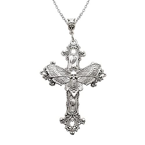 [Natina Kids] Cross Pendant Necklace Cross Choker Gothic Cross Necklace Pendant Choker Party Accessory Perfect Gift for Women Girls