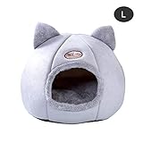 NIBESSER Haustier Nest Entfernbar Katzenhaus Soft Hundehöhle Katzenhöhle Winter Warm Pet Nest Hundebett Katzenbett Haustier Schlafsack Indoor Portable Faltbare Hund Zimmer Katzenhöhlen
