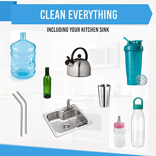 Bottle Brush Cleaner 5 Pack - Long Water Bottle and Straw Cleaning Brush - Kitchen Wire Scrub Set for Washing, Wine Decanter, Baby, Kombucha, Pipes, Hydro Flask Tumbler, Sinks, Beer Brewing Supplies - Thumbnail 5