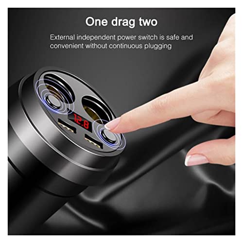 Adaptador de corriente para coche con 2 puertos USB y mechero integrado 3
