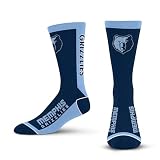 For Bare Feet NBA MEMPHIS GRIZZLIES MVP Crew Sock Team Color Large