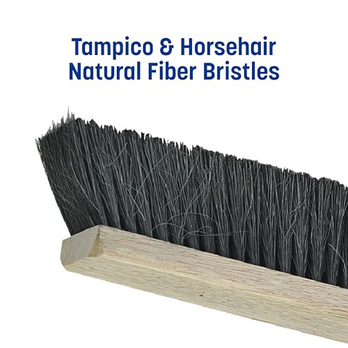 Image of SPARTA Flo-Pac Horsehair-Blend Blend Sweep, Floor Sweep for Cleaning, 24 Inches, Black
