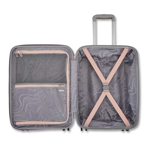 Image of American Tourister Moonlight Hardside Expandable Luggage with Spinner Wheels, Palm, Carry-On 20-Inch