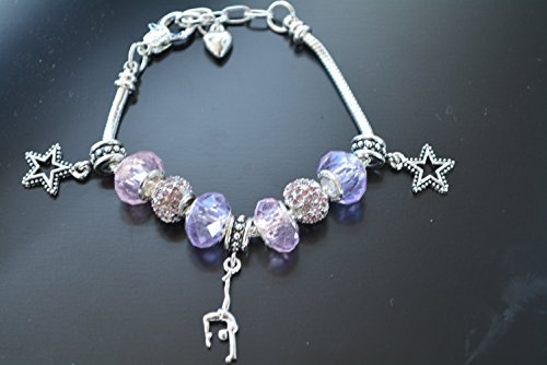 Infinity Collection Gymnastics Charm Bead Bracelet – European Style Snake Chain Jewelry Gift for Gymnasts & Accessories4