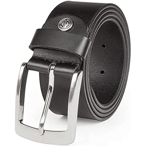 LINDENMANN Gürtel Herren Vollledergürtel aus Büffelleder, 40 mm breit, kürzbar, Gürtel, Ledergürtel, Jeans-Gürtel, XL, schwarz, Größe/Size:120 Cover