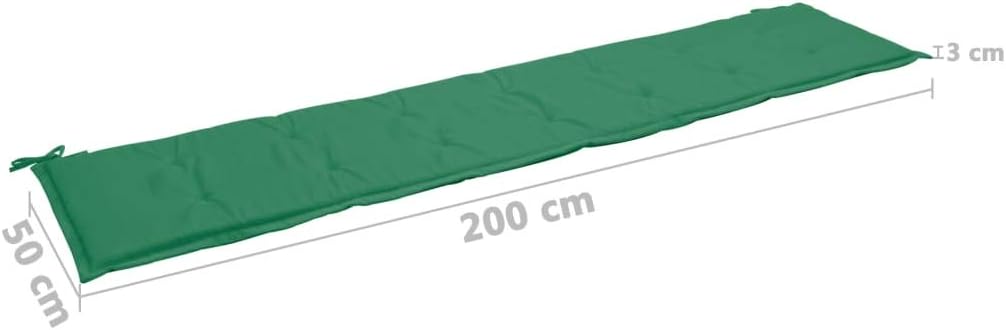 FAMIROSA Garden Bench Cushion 78.7"x19.7"x1.2" Green