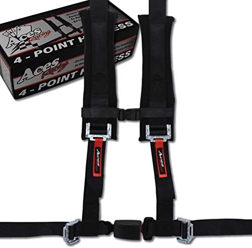 4 Point Harness with 2 Inch Padding (Ez Buckle Technology) (Black)