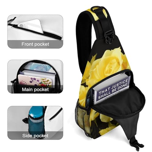 Bolso cruzado mochila casual para senderismo en amarillo miniatura 4
