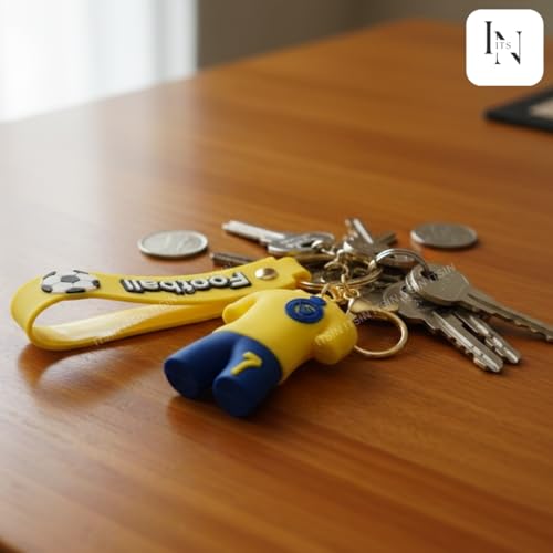 Image of Football jersey Keychain | Ronaldo key chains | messi Keychain | 3D Cute silicone key chain for bike men | soccer Keyring gifts for boys | anime key holder for bag