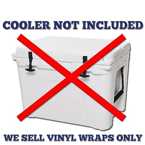 Image of USATuff Vinyl Cooler Lid & Insert Kit Compatible with YETI 65 qt Tundra | Easy Peel & Stick Application Cooler Skin Decal Wrap | Durable Pre-Cut Pieces | for Outdoor Use - Gadsden Don't Tread Split