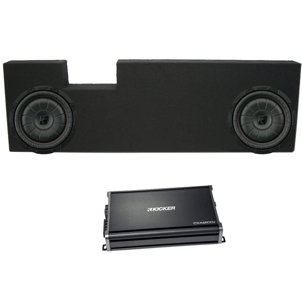 KICKER 43CVT104 Compatible with Ford F250 2001-2014 Super Duty Crew Cab Truck Dual 10
