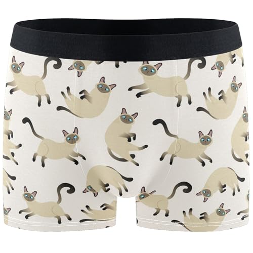 visesunny Men's Boxer Briefs Soft Breathable Cute Underpants with Stretch Waistband Rayon Underwear