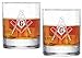 GIFTS INFINITY Personalized Freemason Masonic Set of 2 Double 11oz Old Fashioned Glasses Laser Engraved (2)