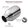 Upower 2.5 inlet Universal Diesel Exhaust Tip 4.5 Outlet 7 Long Polished Stainless Steel Exhaust Tailpipe Weld-On Double Wall Slant Cut Tail Pipe (2PCS)