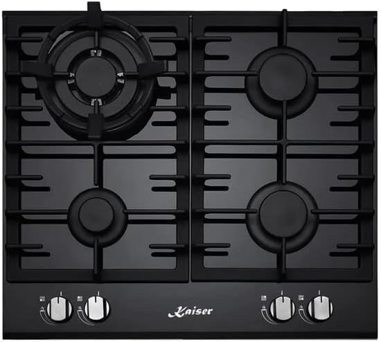 Kaiser KCG 6380 Gas Hob top view with four burners and control knobs