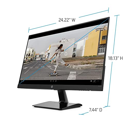 Hp Hewlett Packard 27 Inch 1080P Computer Monitor, 27" Full Hd (1920 X 1080) 60Hz Anti-Glare Ips Display, 4K Hdmi, Vga, Ideal For Home And Business, Black, Jvq Hdmi #TOP3