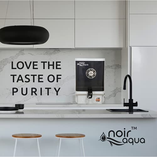 Image of Noir Aqua Jade RO Water Purifier with Active Copper Filter RO + UV + UF + TDS Control + Pre Filter + Protection Cover & Accessories, RO Filter System for home 10 Ltrs, 8 Stage (Gray Black + Copper)