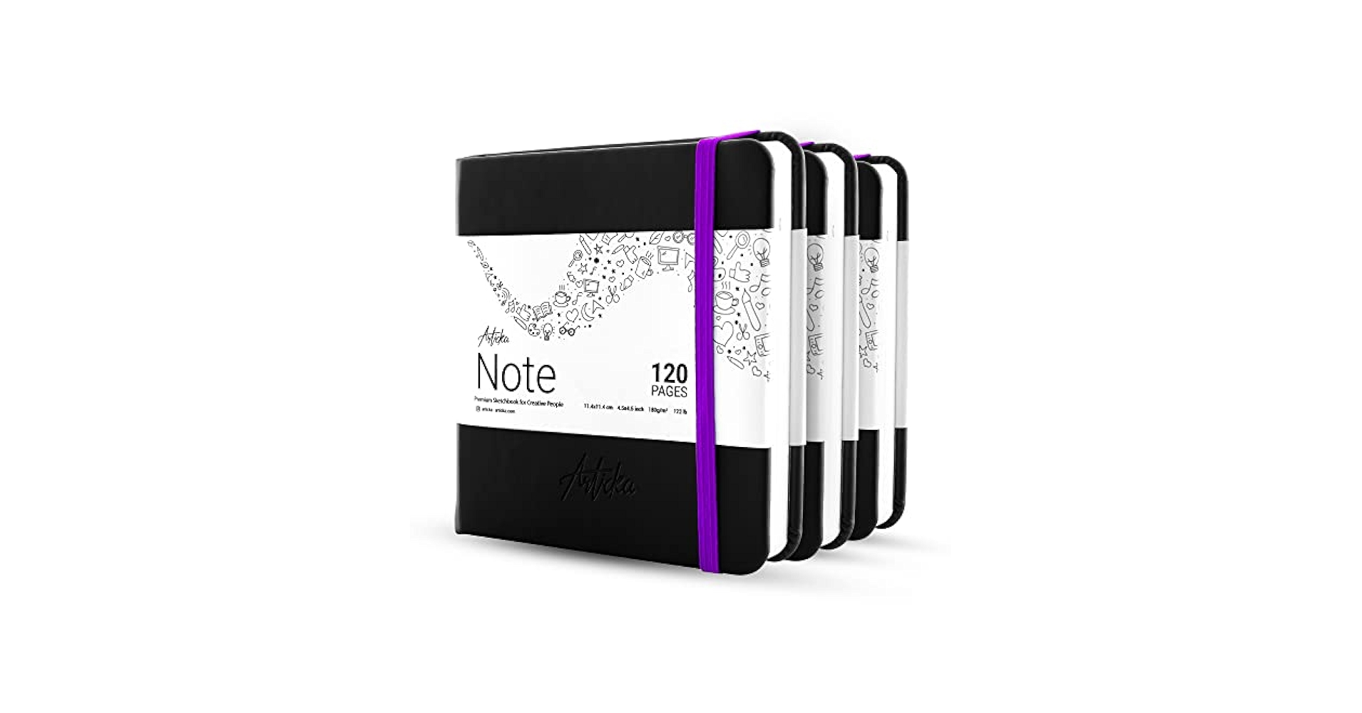 Amazon.com: Articka Hardcover Sketchbook – 4.5x4.5 Square