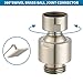 Hibbent All Metal Shower Head Swivel Ball Joint Adapter, Solid Brass Adjustable Shower Arm Connector, Shower Arm Extension, Showerhead Connector, Universal Showering Component, Brushed Nickel