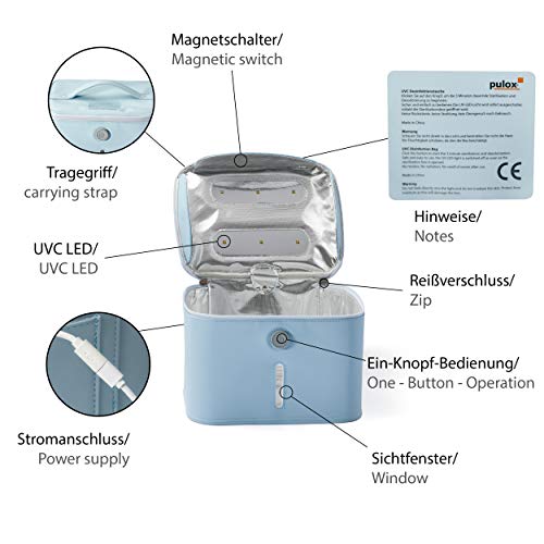 Pulox UVC Desinfektionstasche - Tragbarer UV-Sterilisator für schnelle und einfache Sterilisation bis zu 99,9% in nur 3 Minuten – Bild 3