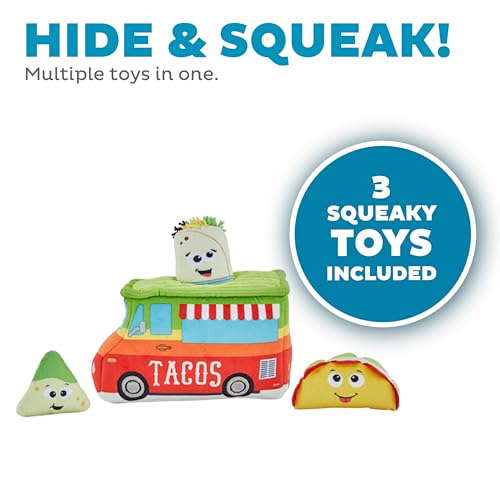 Outward Hound Hide A Taco Plush Dog Toy Puzzle, Taco Truck, Large (Pack of 1) - Image 3