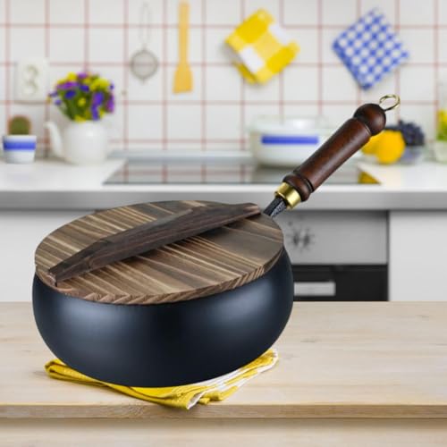 Wok de Hierro con Mango de Madera 28cm miniatura 5