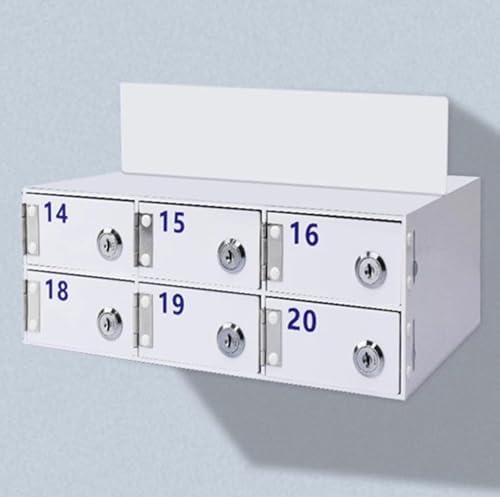 Acrylic Cell Phone Storage Locker with Keys | 12-Slot Secure Organizer for Office, Classroom, Gym | Durable Cell Phone Cabinet for Easy Access & Safety