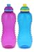 Sistema Lunch Twist 'n' Sip Water Bottle, Pink/Blue, 15.5 oz