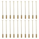 Cabilock Alfileres Largos Dorados 20 Unidades Broches de Cobre para Accesorios de Bricolaje y Pendientes Hechos a Mano en Proyectos de Joyería