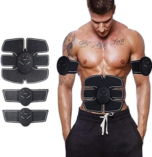 - Wireless Abdominal and Muscle Exerciser Training Device Body Massager/6 Pack Abs Simulator Charging Battery/Mart Fitness Abs Maker (Black)