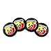 4PCS Hub Center Trim 56mm (2.2 Inches)for Scorpion Logo Circular arc form 3D stereo Aluminum Alloy Wheel Hub Caps Centre Cover Emblem Badge Stickers for FIAT500 Abarth Car Styling Accessories(Black)