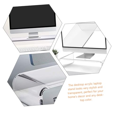 Support écran acrylique transparent pour une organisation de bureau zen