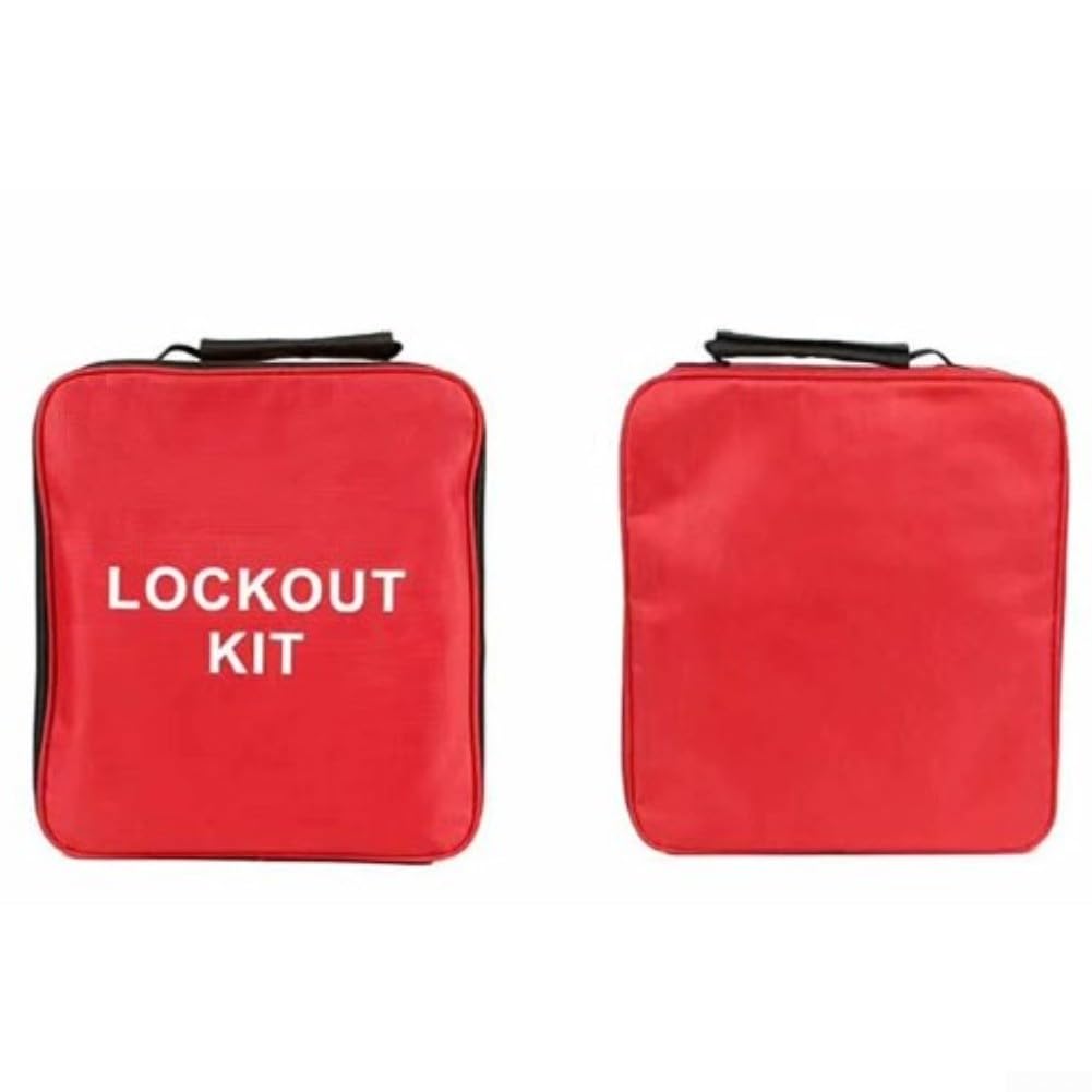 Kit de etiquetado de bloqueo para seguridad eléctrica, juego de bloqueo de disyuntor de cumplimiento OSHA con candados industriales no conductivos, dispositivos de bloqueo de grupo y