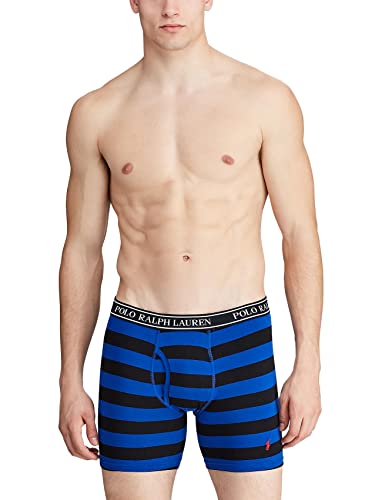 Image of POLO RALPH LAUREN Underwear Boxer Brief, 3-Pack, Stretch Classic Fit, Moisture Wicking Pouch, Regular, Trunk & Long Leg