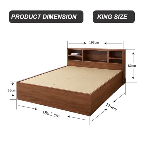 Image of Callas Trinity King Size Bed Engineered Wood with Box, Modern Design with Headboard | Elegant Finish | Durable Structure | 1 Year Warranty with Free Installation