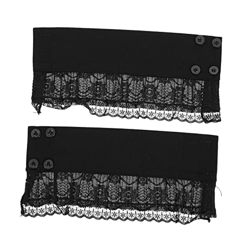 WOFASHPURET Lace Cuffs for Women Gothic Lace False Sleeves Fake Cuff Cleavage Cover up Elegant Accessory
