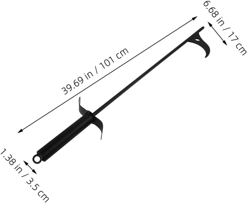 Fireplace Poker Tool Ergonomic Fire Pit Tongs Steel Fire Tools for Cooking Versatile Barbecue Accessory Comfortable Non- Handle