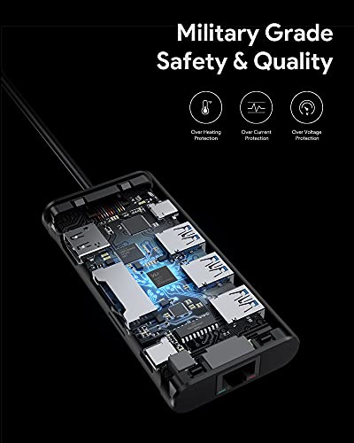 USB-C-Hub-9-in-1-MAVINEX-4K-HDMI-USB-C-Docking-Station-100W-Power-Delivery-5Gbps-USB-C-Data-Port-3-USB-30-Ports-MicroSDTF-1Gbps-Ethernet-Adapter-for-MacBook-Dell-XPS-More-Type-C-Devices