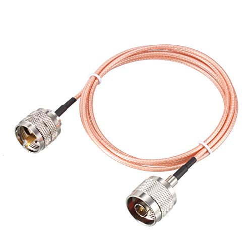 uxcell Cable Antena UHF (PL259) macho a N macho 4 pies miniatura 1
