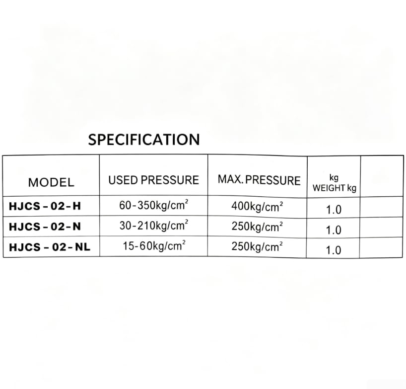 Pressostato idraulico HJCS 30-350kg/cm² Preciso (B)