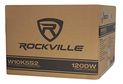 Rockville K5 W10K5S2 10" 1200W 2 Ohm Car Audio Subwoofer Sub 300W Rms Cea Rated! Black #TOP7