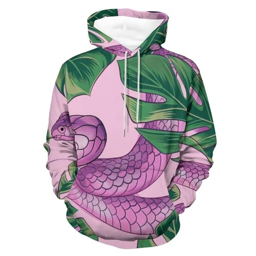 Sweat à capuche serpent de dessin animé pour homme et femme taille S