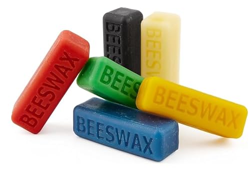 Ubswax Natürliche Bienenwachsblöcke – Farbiges Bienenwachs für Kerzenherstellung, DIY & Basteln – Wachsblöcke für kreative Projekte (Multicolor, 170g (6 Stück))